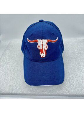 Texas Longhorns Hat Strap Back Adjustable Cotton Ball Cap Navy Blue